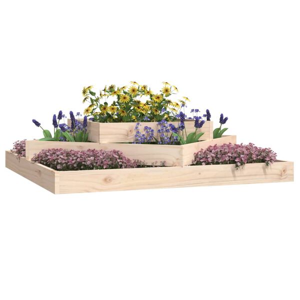 vidaXL Planter 112x112x27 cm Solid Wood Pine