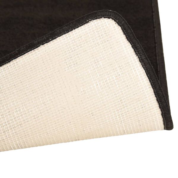 vidaXL Bed Carpets Shaggy High Pile 3 pcs Black