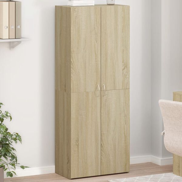 vidaXL File Cabinet Sonoma Oak 60x32x153 cm Engineered Wood