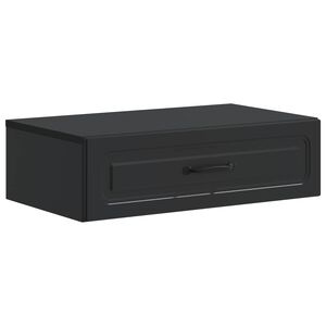 vidaXL Wall-Mounted Side Table Black 59 x 34.5 x 17 cm Engineered Wood