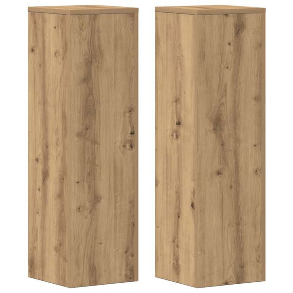 vidaXL Plant Stand 2pcs Artisan Oak 25x25x80 cm Engineered Wood