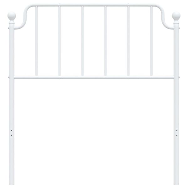 vidaXL Metal Headboard White 90 cm