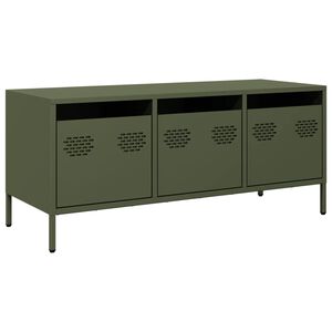 vidaXL TV Cabinet Olive Green 101.5x39x43.5 cm Cold-rolled Steel