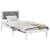 vidaXL Bed Frame with Headboard Light Grey 90 x 190 cm Solid Pine Wood