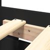 vidaXL Bed Frame with Headboard without Mattress Black 180x200 cm Super King
