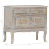 vidaXL Sideboard Grey 80x35x70 cm Solid Mango Wood