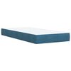 vidaXL Box Spring Bed with Mattress Dark Blue 90x200 cm Velvet