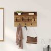 vidaXL Wall-Mounted Coat Rack Old Wood 60 x 40 x 12 cm Engineered wood