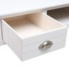 vidaXL Desk White 108x45x76 cm Solid Wood Paulownia