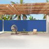 vidaXL Retractable Side Awning Blue 220x1200 cm
