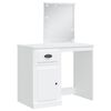 vidaXL Dressing Table with LED Lights White 90x42x132.5 cm