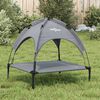 vidaXL Dog Bed with Canopy Anthracite Oxford Fabric and Steel