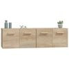 vidaXL Wall Cabinets 2 pcs Sonoma Oak 60x36.5x35 cm Engineered Wood