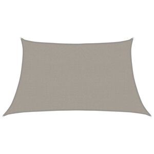 vidaXL Sunshade Sail 160 g/m&sup2; Trapezium Light Grey 3/4x2 m HDPE