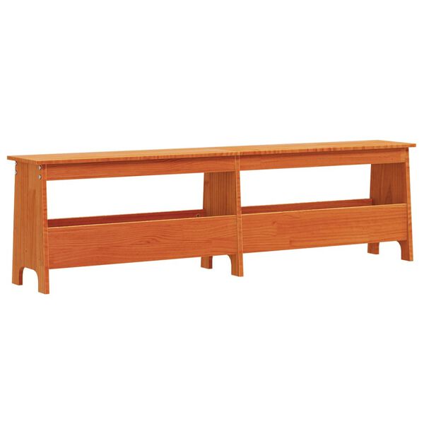 vidaXL Hall Bench Wax Brown 160x28x45 cm Solid Wood Pine