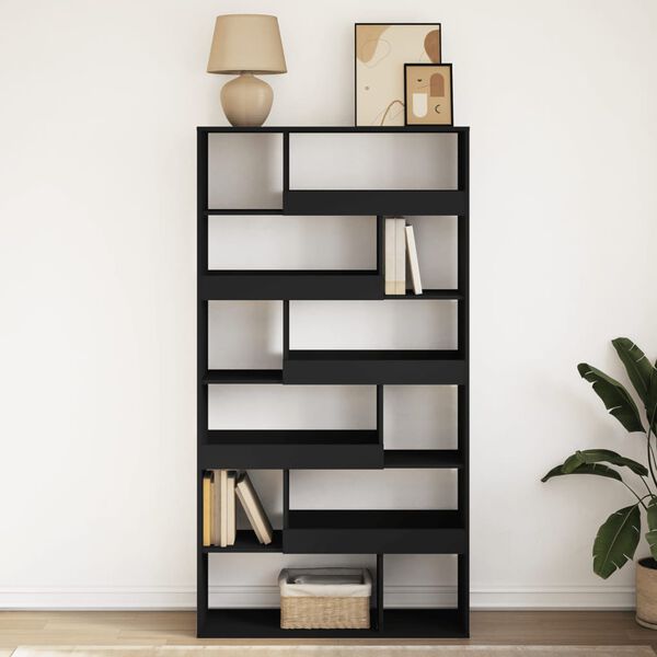 vidaXL Bookcase Black 100x33x187.5 cm Engineered Wood