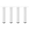 vidaXL Coffee Table Legs 4 pcs White 30-32 cm Steel