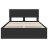 vidaXL Bed Frame with Drawer Black 160 x 200 cm Engineer Wood