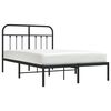 vidaXL Metal Bed Frame without Mattress with Headboard Black 120x200cm