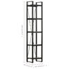 vidaXL 5-Tier Bookcase Black 40x30x180 cm Solid Mango Wood