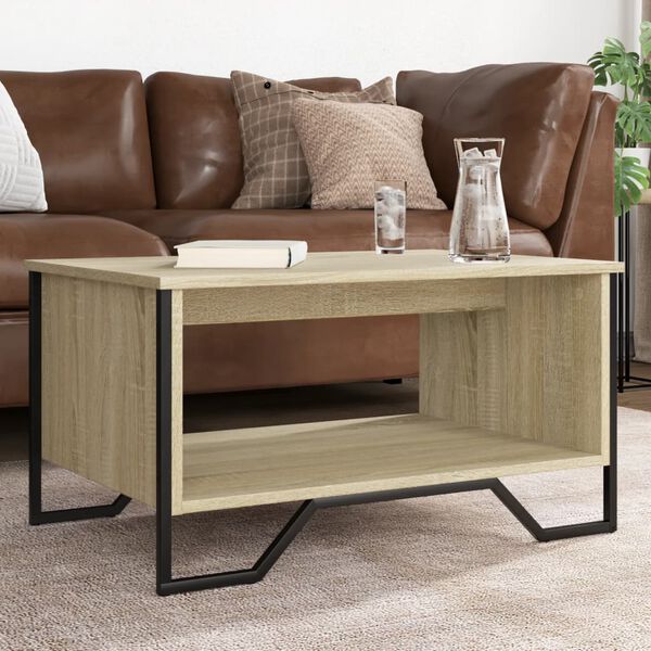 vidaXL Coffee Table Sonoma Oak 75x51x40 cm Engineered Wood