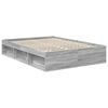 vidaXL Bed Frame Grey Sonoma 140 x 200 cm Solid Pine Wood