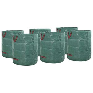 vidaXL Garden Waste Bags 12 pcs Green 67 x 67 x 75.5 cm Polypropylene