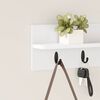 vidaXL Wall-Mounted Coat Rack White 60 x 10.5 x 18 cm Engineered wood