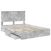 vidaXL Storage Bed Concrete Grey 150 x 200 cm Engineered Wood