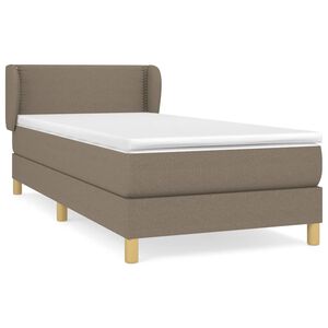 vidaXL Box Spring Bed with Mattress Taupe 90x190 cm Fabric