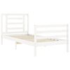 vidaXL Bed Frame without Mattress White 90x200 cm Solid Wood