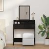 vidaXL Dressing Table Black Oak 79 x 41 x 140 cm Engineered Wood