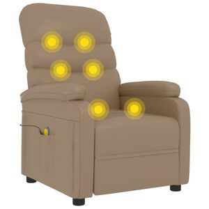 vidaXL Massage Chair Cappuccino Faux Leather