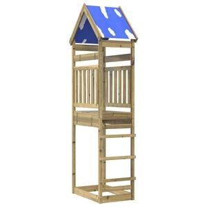 vidaXL Play Tower Brown 52.5 x 85 x 265 cm Solid Impregnated Wood