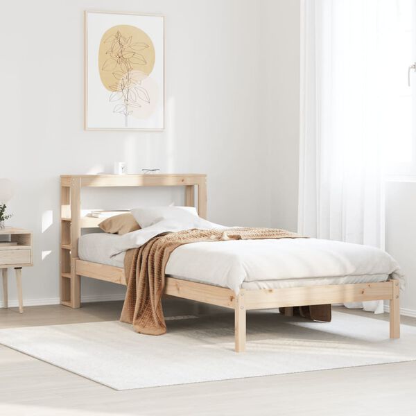 vidaXL Bed Frame without Mattress 90x190 cm Single Solid Wood Pine