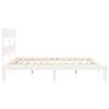 vidaXL Bed Frame without Mattress White Super King Size Solid Wood Pine