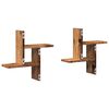 vidaXL Wall Shelves 2 pcs Old Wood 38x12x38 cm Engineered Wood