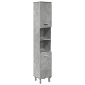 vidaXL Bathroom Cabinet Concrete Grey 30x30x179 cm Engineered Wood