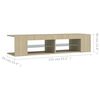 vidaXL TV Cabinet with LED Lights Sonoma Oak 135x39x30 cm