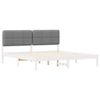 vidaXL Bed Frame with Upholstered Headboard Light Grey 200 x 200 cm