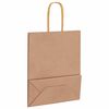 vidaXL Paper Bags 50 pcs with Handles Brown 18x8x22 cm