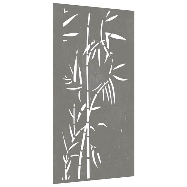 vidaXL Garden Wall Decoration 105x55 cm Corten Steel Bamboo Design