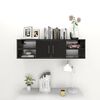 vidaXL Wall Shelf High Gloss Black 102x30x29 cm Engineered Wood