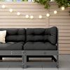vidaXL Garden Corner Sofa Grey Solid Wood Pine