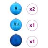 vidaXL Christmas Bauble Set 4 pcs Blue Plastic