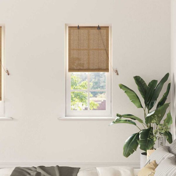 vidaXL Window Blinds & Shades Other Manual Light Brown Bamboo