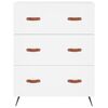 vidaXL Chest of Drawers White 69.5x34x90 cm Engineered Wood