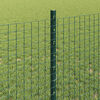 vidaXL Fence with Post Green 0.8 x 10 m Steel and PVC