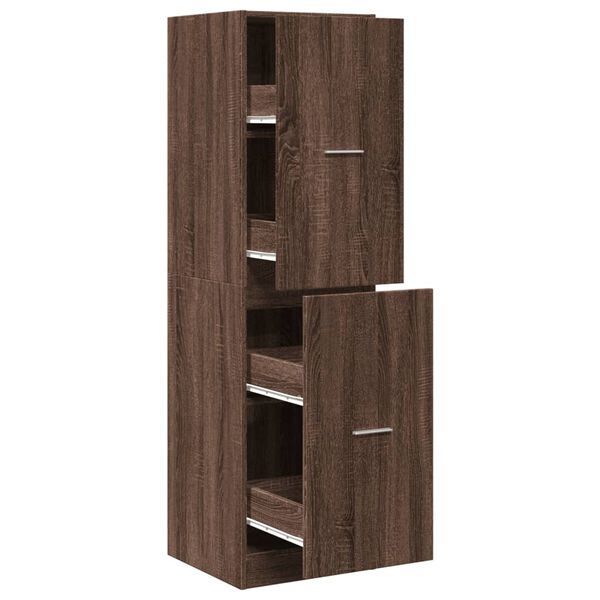vidaXL Apothecary Cabinet&nbsp;Brown Oak 40x41x144.5 cm Engineered Wood
