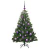 vidaXL Artificial Christmas Tree with 150 LEDs Green 120 cm PE and PVC